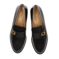 GUCCI グッチ　レディース　ローファー GUCCI - GUCCI グッチ レザー ローファー 表記サイズ34 1/2 (約