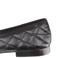 箱付き CHANEL シャネル　ココマーク マトラッセ レザー フラットパンプス シャネル ココマーク マトラッセ レザー フラットパンプス 36.5