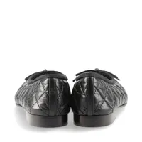 箱付き CHANEL シャネル　ココマーク マトラッセ レザー フラットパンプス シャネル ココマーク マトラッセ レザー フラットパンプス 36.5