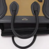 セリーヌ ラゲージ ナノショッパー レザーxスエード