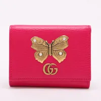 【良品】グッチ GG プチマーモント ミニウォレット474746 レッド Amazon | [グッチ] GUCCI 折財布 レディース 三つ折り 財布