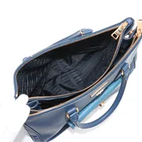 プラダ サフィアーノ レザー 2WAYハンドバッグ ブルー BN2674