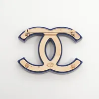 【未使用】CHANEL シャネル ココマーク ブローチ B19C ネイビー CHANEL 【中古】CHANEL ココマーク ブローチ ラインストーン
