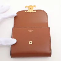 セリーヌ トリオンフ スモールフラップウォレット レザー