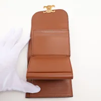 セリーヌ トリオンフ スモールフラップウォレット レザー