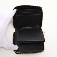 CÉLINE ブラック レザー コンパクトジップウォレット CÉLINE ブラック レザー コンパクトジップウォレット CELINE