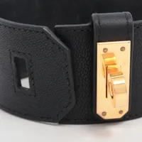 【オールブラック＊】HERMES ケリー・ツイスト・ブレスレット レザーブレスレット 《ケリー・ツイスト》 ソー・ブラック PM