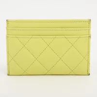 【24SS NEW】CHANEL_women / ラムスキン カードケース / Yellow シャネル マトラッセ ラムスキン カードケース イエロー