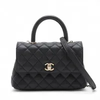 【バッグに巻いても♪】CHANEL スリム バンドゥ シャネル ココハンドル24 XS キャビアスキン 2WAYハンドバッグ