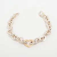 L*V様 vintage ハート リンクチェーン ブレスレット　シルバー925 vintage ハート リンクチェーン ブレスレット シルバー925