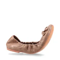 LOUIS VUITTON バレエシューズ ベージュ/ブラウン ヴィトン 11年 レザー バレエシューズ 36 1/2 レディース