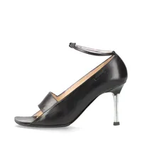 シャネル ココマーク 95P サテン パンプス 35 1/2 レディース