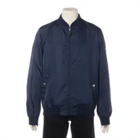 プラダ　ナイロンブルゾン　48ネイビー プラダ 19SS ナイロン ジャケット 48 メンズ グリーン×ネイビー