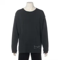 メゾンマルジェラ 25SS コットン ロングTシャツ XL メンズ ブラック