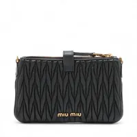 【セール】ミュウミュウ☆マテラッセ ショルダーバッグ☆5BC085 MIUMIU (ミュウミュウ) マテラッセレザー ショルダーバッグ
