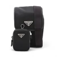 【超定番】PRADA テスートナイロン×サフィアーノレザー ショルダーバッグ プラダ テスート×サフィアーノ ナイロンxレザー ショルダー