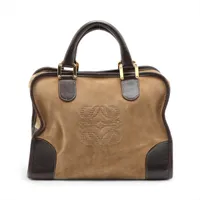 d*7様 【美品】ロエベ アマソナ 28 スエード ハンドバッグ 極美品✨ ロエベ アマソナ28 ハンドバッグ ベージュ×ブラウン スエード