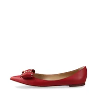 VALENTINO GARAVANI ロックスタッズ パンプス37 1/2 ヴァレンティノガラヴァーニ ロックスタッズ レザー フラット