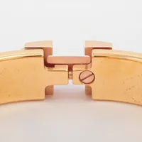 HERMES クリッククラックバングル　クリックH GP×ホワイト 箱付き エルメス Hバングル クリッククラックPM ブレスレット エナメル