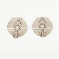 1円 本物 エルメス セリエ イヤリング シルバー色 両耳セット