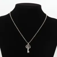 美品✨　グッチ　ネックレス　アラベスク　キー　ダブルG 燻　シルバー　925 グッチ アラベスク ダブルGキー ネックレス 925 15.1g シルバー