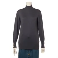シャネル ココボタン カシミヤ ハイネックニット 38 レディース