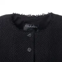 シャネル ココボタン 06P シルク ノーカラージャケット 34 レディース