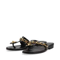 ライオン×レザーチェーン♡25A【CHANEL】 サンダル シャネル ココマーク 95P レザー サンダル 36 レディース