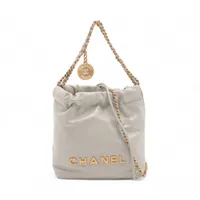 22 レザーチェーン ホワイト AS3980 CHANEL ［銀座店］CHANEL シャネル 22 ミニ チェーン AS3980