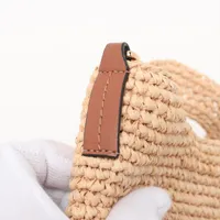 ロエベ スリットバッグ ラフィアxレザー 2WAYショルダーバッグ