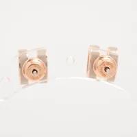 エルメス ピアス 両耳 ミニ ポップH ベージュ 箱付き エルメス ミニポップアッシュH ピアス(両耳用) GP ベージュ