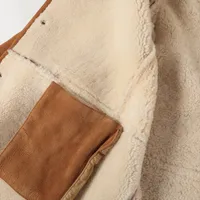 【美品】JOSEPH ジョゼフ ラムレザー ムートンコート メンズ46 ブラウン ジョセフ ラム ムートンコート 46 メンズ ブラウン JF00367 スレあり