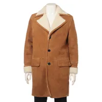 【美品】JOSEPH ジョゼフ ラムレザー ムートンコート メンズ46 ブラウン ジョセフ ラム ムートンコート 46 メンズ ブラウン JF00367 スレあり