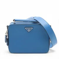 PRADA ネイビー レザー マネークリップ プラダ サフィアーノ 2MN077 レザー マネークリップ ネイビー