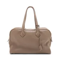 【付属品あり】HERMES ヴィクトリアII35セージ シルバー金具 ヴィクトリア35 トリヨン セージ シルバー金具 X刻印