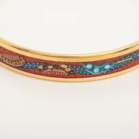 ⭐良品⭐エルメス GP エマイユ バングル 楽天市場】【中古】エルメス バングル エマイユ GP 扇子柄 七宝