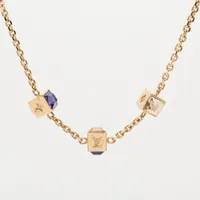 Louis Vuitton ネックレス M65096 ゴールド　コリエギャンブル ヴィトン M65096 コリエギャンブル GL0111 ネックレス GP×ライン