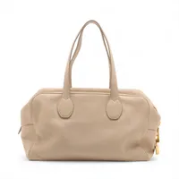 プラダ レザー ボストンバッグ ベージュ A3843237｜中古ブランド