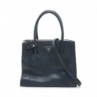 2WAYキャンバス レザー ベージュ ブラック 黒 ゴールド金具 1BA355 プラダ パイソンxレザー 2WAYハンドバッグ ベージュxブラウン