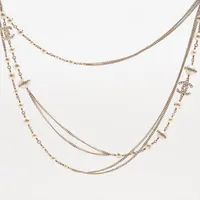 シャネル ココマーク B16B ネックレス GP×フェイクパール ゴールド