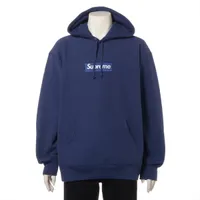 シュプリーム 21AW コットン パーカー L メンズ ネイビー