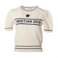 Christian DIOR ホルターネックシアートップス ブラウス ロゴ RODEO CROWNS WIDE BOWL | シアーフーディートップス (シャツ