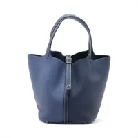 【新品同様 /Bleu Saphir × Gold金具】HERMESピコタンロック 22 エルメス HERMES ピコタンロックタッチMM A刻 ブルー