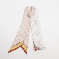 ルイヴィトン バンドーBB アルティメット モノグラム シルク スカーフ 白 ルイヴィトン LOUIS VUITTON バンドーBB・アルティメット