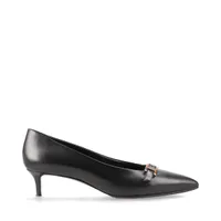 HERMES 黒 レザー パンプス 24.5 HERMES 黒 レザー パンプス 24.5