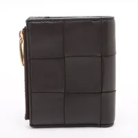 ⭐️ 極美品 ボッテガ ヴェネタ イントレチャート コンパクトウォレット ブラック ⭐️ 極美品 ボッテガ ヴェネタ イントレチャート コンパクト