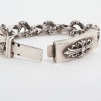 Chrome Hearts Floral Cross ID Bracelet 925 105.2g With invoice 11