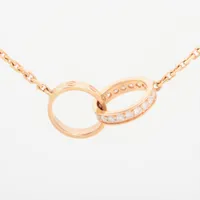 Cartier ベビーラブ　ダイヤ カルティエ ベビーラブ ダイヤ ネックレス 750(PG) 6.4g