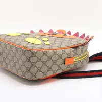 グッチ GGスプリーム ウェブ PVCレザー バックパック 443805 GUCCI(グッチ) / リュック/PVC/BEG/総柄/443805/ウェブライン/GG