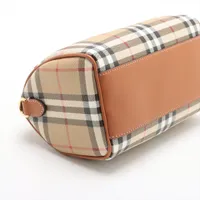 良品✨　バーバリー ハンドバッグ かごバッグ ノヴァチェック ストロー ベージュ BURBERRY - 良品✨ バーバリー ハンドバッグ かごバッグ ノヴァ
